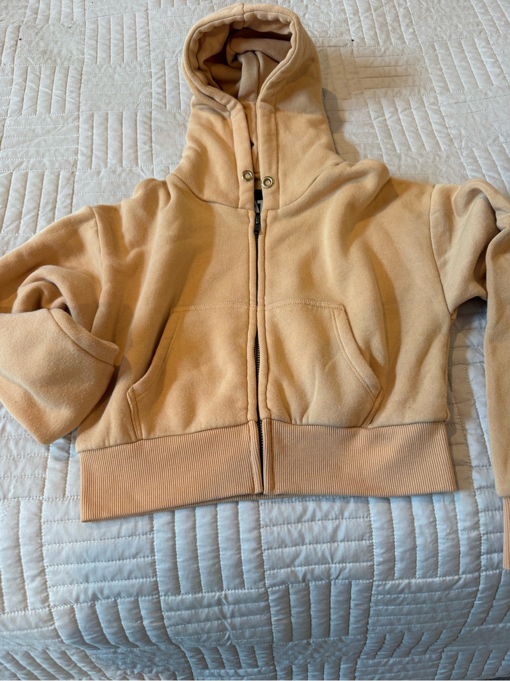 Katie J NYC Hooded Zip up cropped